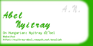 abel nyitray business card